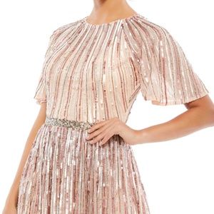 Mac Duggal Pink Sequin Dress